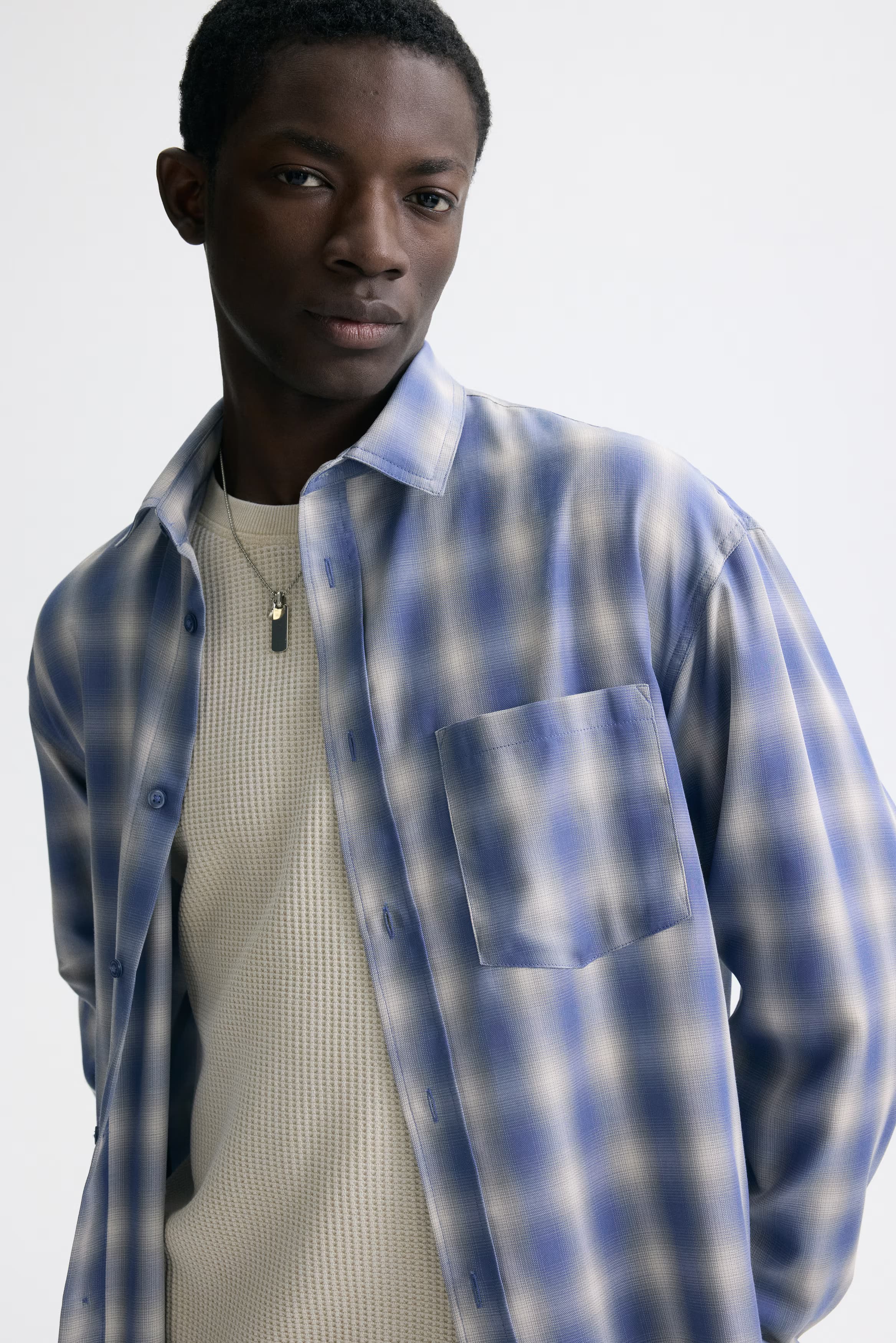 H&M Blue Chequerd Shirt